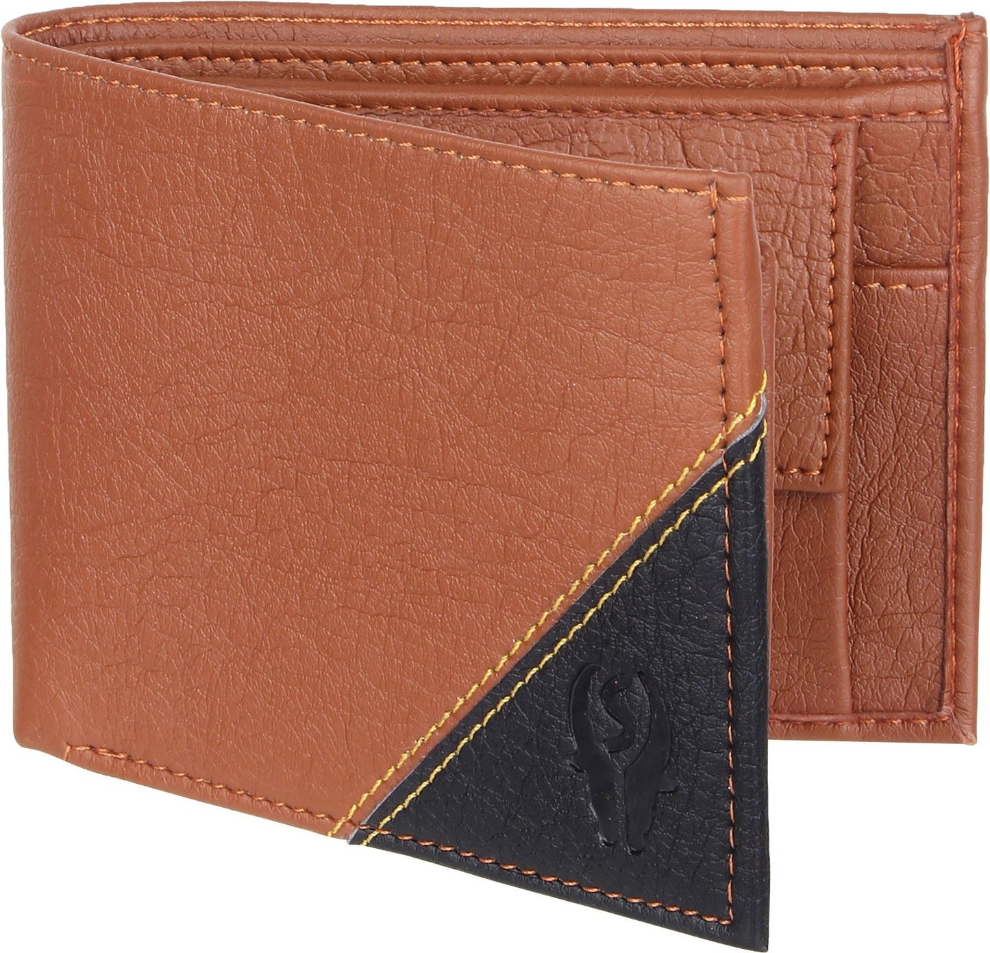 SAMTROH Men Formal Brown Artificial Leather Money Clip (8 Card Slots)