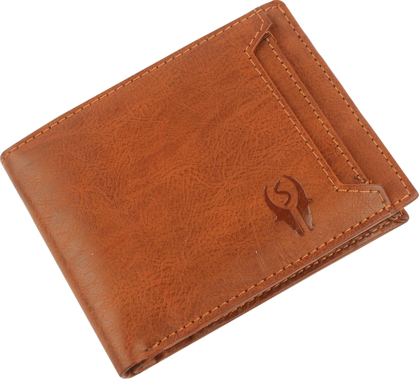 SAMTROH Men Formal Tan Artificial Leather Wallet (8 Card Slots)