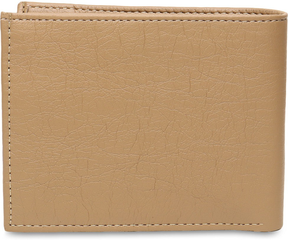 SAMTROH Men Casual, Ethnic, Evening/Party, Formal, Travel, Trendy Beige Artificial Leather Wallet (8 Card Slots)