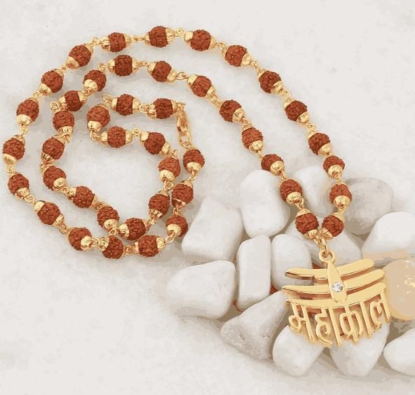 Rudraksha Mala with Mahakal pendant